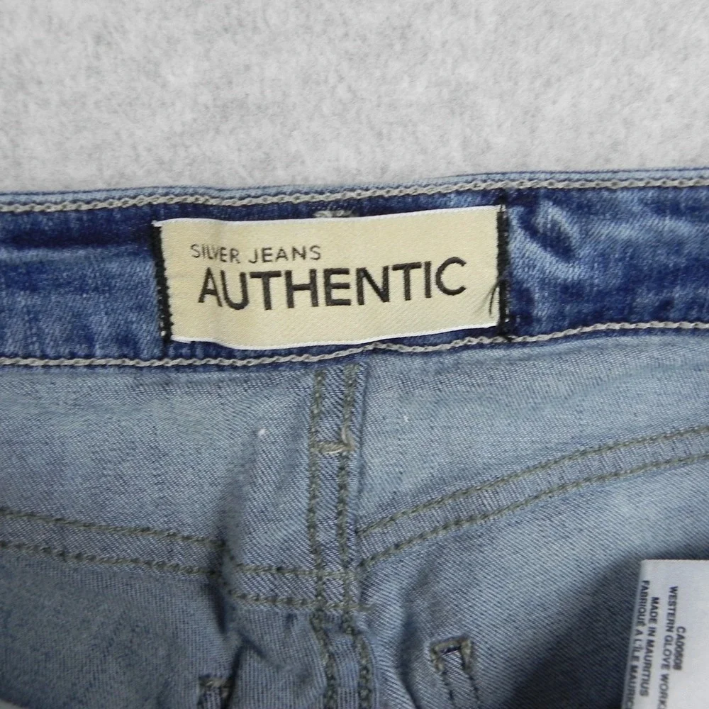 Silver Jeans‎ Womens 6/31 The Curvy High Slim Straight Stretch Flex Denim Blue